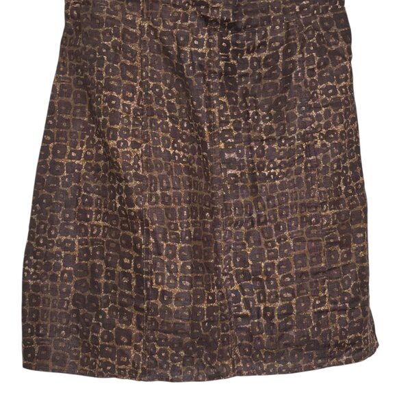 Reformation Madilyn Vesuvio Brown Strapless Linen Mini Dress Size 10 - Picture 5 of 9